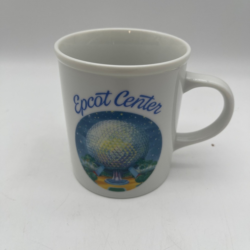 Vintage 1982 Disney Epcot Center Spaceship Earth Ceramic Coffee Mug Japan